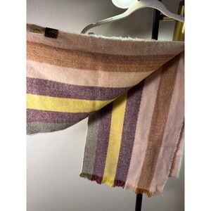 C&C California extra soft light pastel burgundy yellow pink travel scarf lg cool